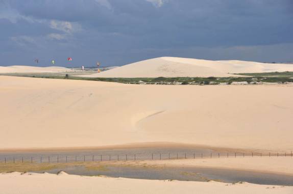 Aulas de kite surf atrás da duna em Jericoacoara - CE